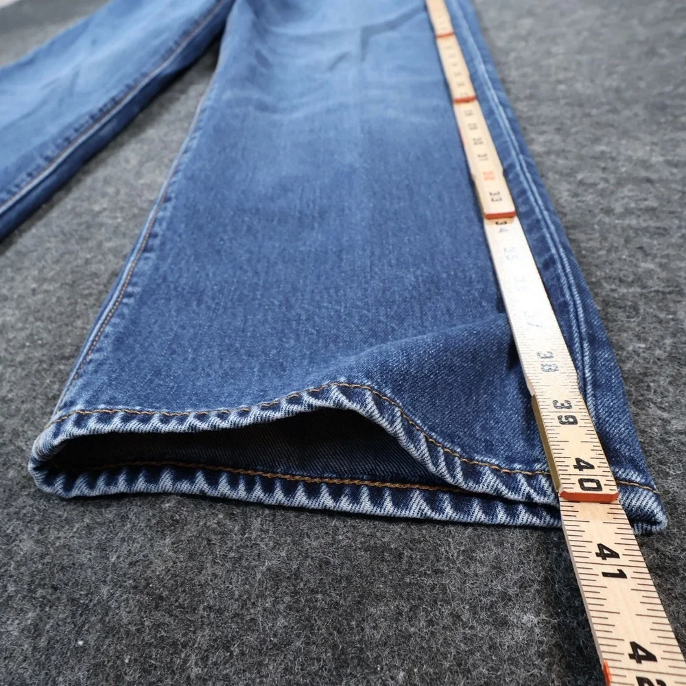 Lands'‎ End Jeans Mens 37 Blue 100% Cotton Traditional Fit Straight Leg Denim